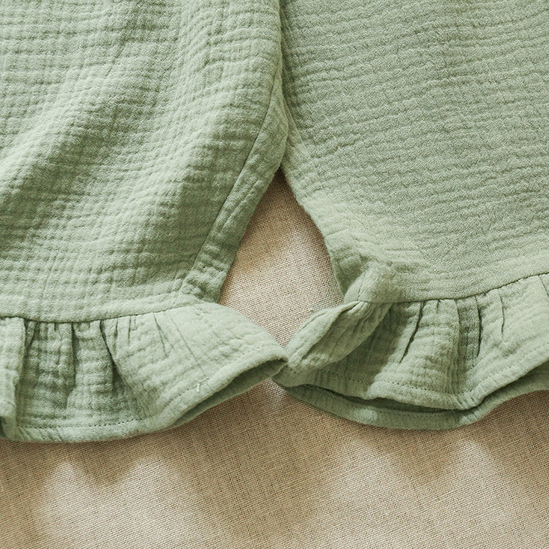 Springtime Chic Cotton Pants for Girls 3-8