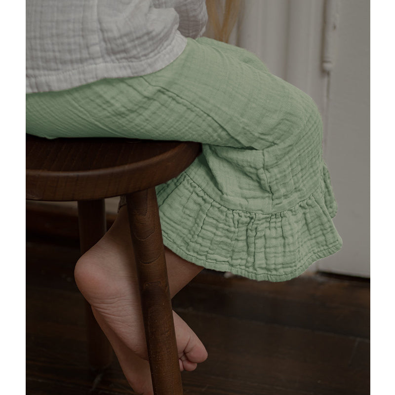 Springtime Chic Cotton Pants for Girls 3-8