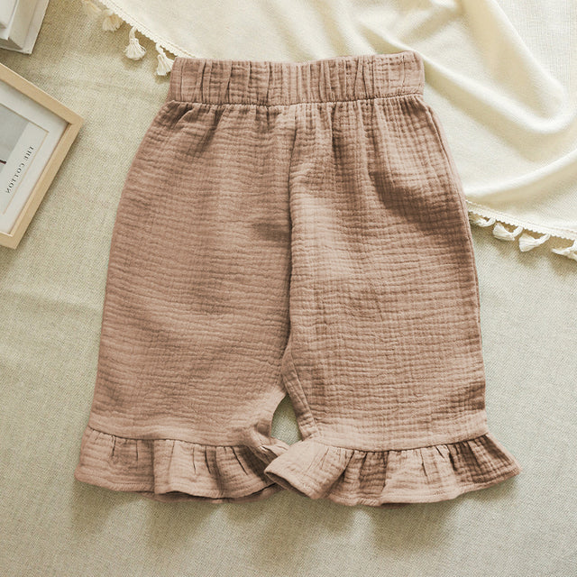 Springtime Chic Cotton Pants for Girls 3-8