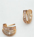 Glamorous Double Layer Geometry Stud Earrings for Women
