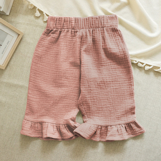 Springtime Chic Cotton Pants for Girls 3-8